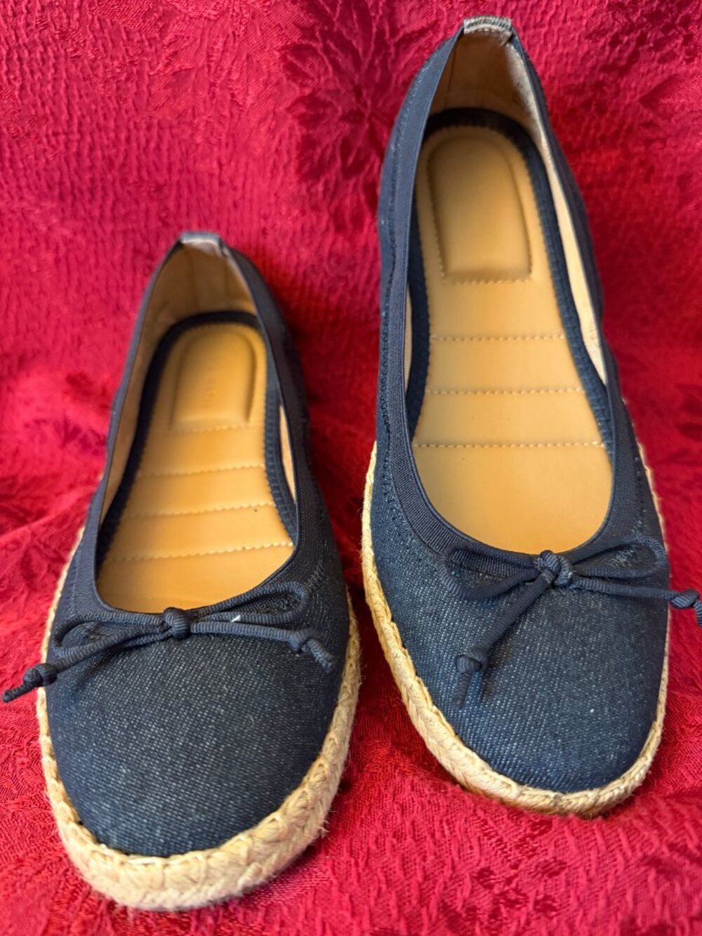 Kelly & Katie Blue Denim Espadrille Ballet Flats Sz 7.5